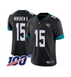Men's Jacksonville Jaguars #15 Gardner Minshew II Teal Green Alternate Vapor Untouchable Limited Player 100th Season Football Jersey