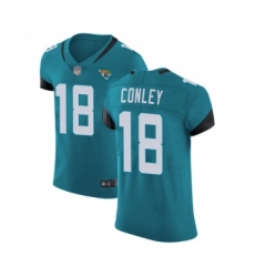 Men's Jacksonville Jaguars #18 Chris Conley Teal Green Alternate Vapor Untouchable Elite Player Football Jersey