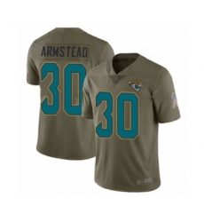Men's Jacksonville Jaguars #30 Ryquell Armstead Limited Olive 2017 Salute to Service Football Jersey