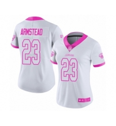 Women's Jacksonville Jaguars #23 Ryquell Armstead Limited White Pink Rush Fashion Football Jersey