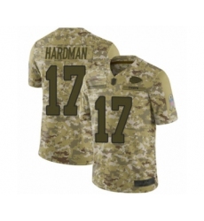 Men's Kansas City Chiefs #17 Mecole Hardman Limited Camo 2018 Salute to Service Football Jersey