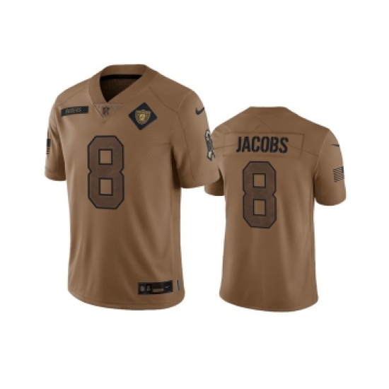 Men's Nike Las Vegas Raiders #8 Josh Jacobs 2023 Brown Salute To Service Limited Football Stitched Jersey Men's Nike Las Vegas Raiders #8 Josh Jacobs 2023 Brown Salute To Service Limited Football Stitched Jersey
