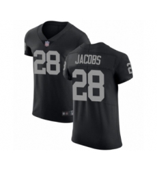 Men's Oakland Raiders #28 Josh Jacobs Black Team Color Vapor Untouchable Elite Player Football Jersey
