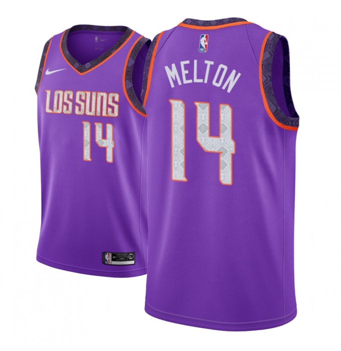 Men NBA 2018-19 Phoenix Suns #14 De Anthony Melton City Edition Purple Jersey