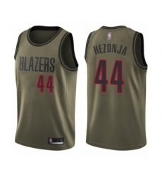 Youth Portland Trail Blazers #44 Mario Hezonja Swingman Green Salute to Service Basketball Jersey