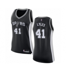 Women's San Antonio Spurs #41 Trey Lyles Swingman Black Basketball Jersey - Icon Edition
