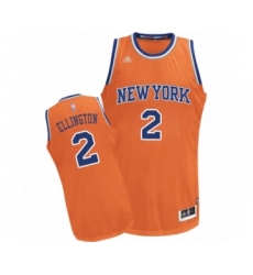 Women's New York Knicks #2 Wayne Ellington Authentic Orange Alternate Basketball Jersey