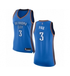Women's Oklahoma City Thunder #3 Chris Paul Swingman Royal Blue Basketball Jersey - Icon Edition