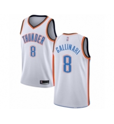Women's Oklahoma City Thunder #8 Danilo Gallinari Swingman White Basketball Jersey - Association Edition