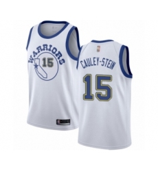 Women's Golden State Warriors #15 Willie Cauley-Stein Authentic White Hardwood Classics Basketball Jersey