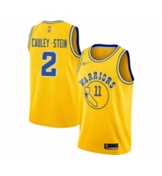 Women's Golden State Warriors #2 Willie Cauley-Stein Swingman Gold Hardwood Classics Basketball Jersey