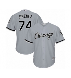 Men's Chicago White Sox #74 Eloy Jimenez Replica Grey Road Cool Base Baseball Jersey