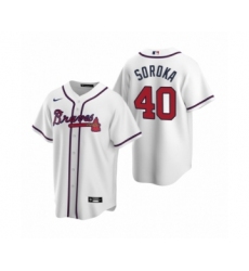 Women Atlanta Braves #40 Mike Soroka Nike White 2020 Replica Home Jersey