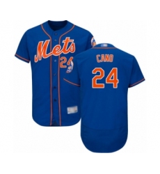Men's New York Mets #24 Robinson Cano Royal Blue Alternate Flex Base Authentic Collection Baseball Jersey