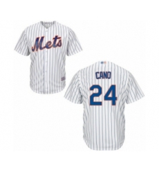 Youth New York Mets #24 Robinson Cano Authentic White Home Cool Base Baseball Jersey