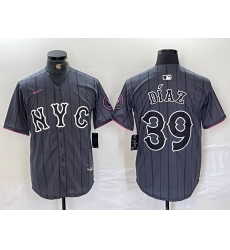 Mens New York Mets #39 Edwin Diaz Gray 2024 City Connect Cool Base Jersey