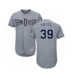 Men's San Diego Padres #39 Kirby Yates Authentic Grey Road Cool Base Baseball Jersey
