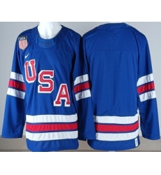 Men's USA Blank Blue 2026 Olympics Authentic Jersey