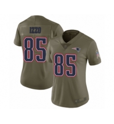 Women's New England Patriots #85 Ryan Izzo Limited Olive 2017 Salute to Service Football Jersey