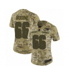 Women's New England Patriots #66 Russell Bodine Limited Camo 2018 Salute to Service Football Jersey