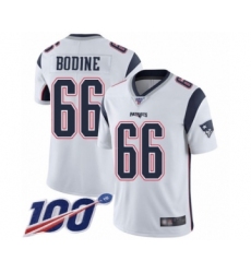 Youth New England Patriots #66 Russell Bodine White Vapor Untouchable Limited Player 100th Season Football Jersey