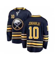 Men's Buffalo Sabres #10 Henri Jokiharju Fanatics Branded Navy Blue Home Breakaway Hockey Jersey
