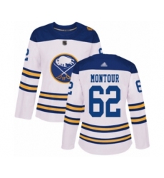 Women's Buffalo Sabres #62 Brandon Montour Authentic White 2018 Winter Classic Hockey Jersey