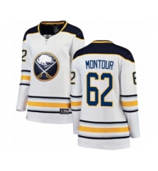 Women's Buffalo Sabres #62 Brandon Montour Fanatics Branded White Away Breakaway Hockey Jersey