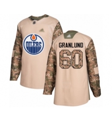 Youth Edmonton Oilers #60 Markus Granlund Authentic Camo Veterans Day Practice Hockey Jersey