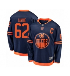 Youth Edmonton Oilers #62 Raphael Lavoie Authentic Navy Blue Alternate Fanatics Branded Breakaway Hockey Jersey