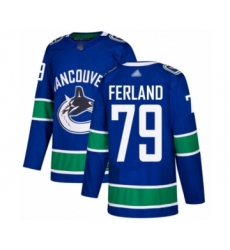 Men's Vancouver Canucks #79 Michael Ferland Authentic Blue Home Hockey Jersey