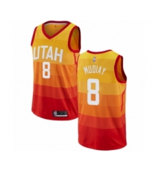 Youth Utah Jazz #8 Emmanuel Mudiay Swingman Orange Basketball Jersey - City Edition