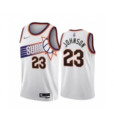Men's Phoenix Suns #23 Cameron Johnson 2022-23 White 75th Anniversary Association Edition Stitched Jersey