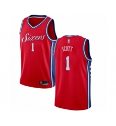 Youth Philadelphia 76ers #1 Mike Scott Swingman Red Basketball Jersey Statement Edition
