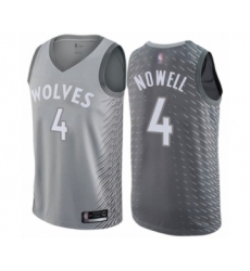 Women's Minnesota Timberwolves #4 Jaylen Nowell Swingman Gray Basketball Jersey - City Edition