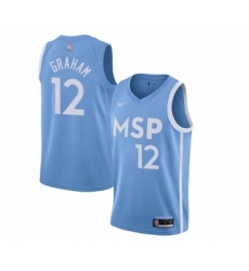 Men's Minnesota Timberwolves #12 Treveon Graham Swingman Blue Basketball Jersey - 2019 20 City Edition
