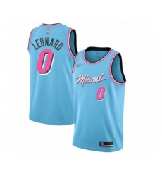 Women's Miami Heat #0 Meyers Leonard Swingman Blue Basketball Jersey - 2019 20 City Edition