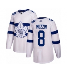 Youth Toronto Maple Leafs #8 Jake Muzzin Authentic White 2018 Stadium Series Hockey Jersey