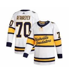 Youth Nashville Predators #70 Egor Afanasyev Authentic White 2020 Winter Classic Hockey Jersey