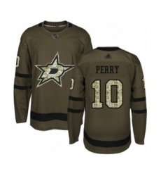 Youth Dallas Stars #10 Corey Perry Authentic Green Salute to Service Hockey Jersey