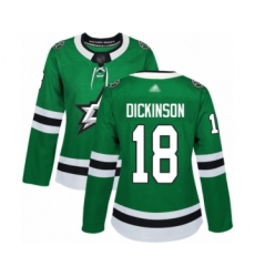 Women's Dallas Stars #18 Jason Dickinson Authentic Green Home Hockey Jersey