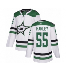 Youth Dallas Stars #55 Thomas Harley Authentic White Away Hockey Jersey