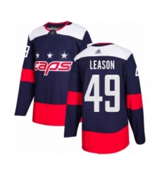 Youth Washington Capitals #49 Brett Leason Authentic Navy Blue 2018 Stadium Series Hockey Jersey