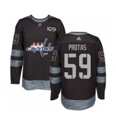 Men's Washington Capitals #59 Aliaksei Protas Authentic Black 1917-2017 100th Anniversary Hockey Jersey