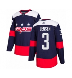 Men's Washington Capitals #3 Nick Jensen Authentic Navy Blue 2018 Stadium Series Hockey Jersey