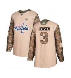 Youth Washington Capitals #3 Nick Jensen Authentic Camo Veterans Day Practice Hockey Jersey