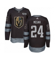 Men's Vegas Golden Knights #24 Jaycob Megna Authentic Black 1917-2017 100th Anniversary Hockey Jersey