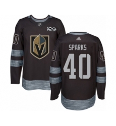 Men's Vegas Golden Knights #40 Garret Sparks Authentic Black 1917-2017 100th Anniversary Hockey Jersey