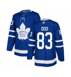 Men's Toronto Maple Leafs #83 Cody Ceci Authentic Royal Blue Home Hockey Jersey