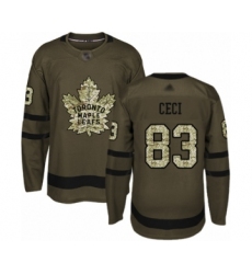 Youth Toronto Maple Leafs #83 Cody Ceci Authentic Green Salute to Service Hockey Jersey